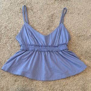 Blue cropped tank top from forever 21